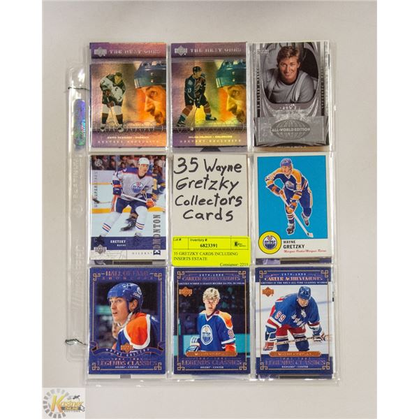 35 GRETZKY CARDS INCLUDING INSERTS ESTATE