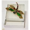 Image 1 : DRAGONFLY RHINESTONE BROOCH