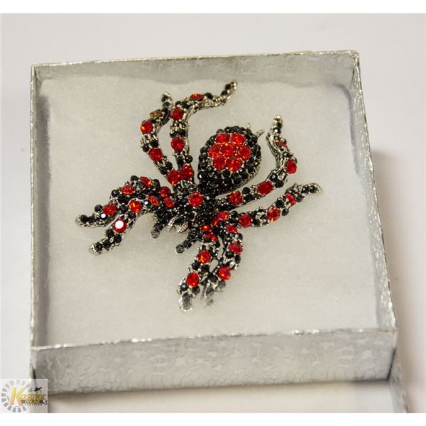TARANTULA RHINESTONE BROOCH