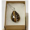 Image 1 : TIGERS EYE STONE TREE OF LIFE NECKLACE STAMPED