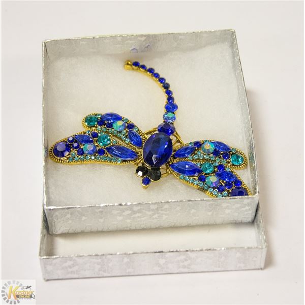 DRAGONFLY RHINESTONE BROOCH