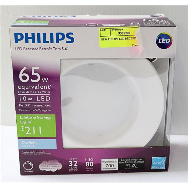 NEW PHILIPS LED RECESSED LIGHT 65W