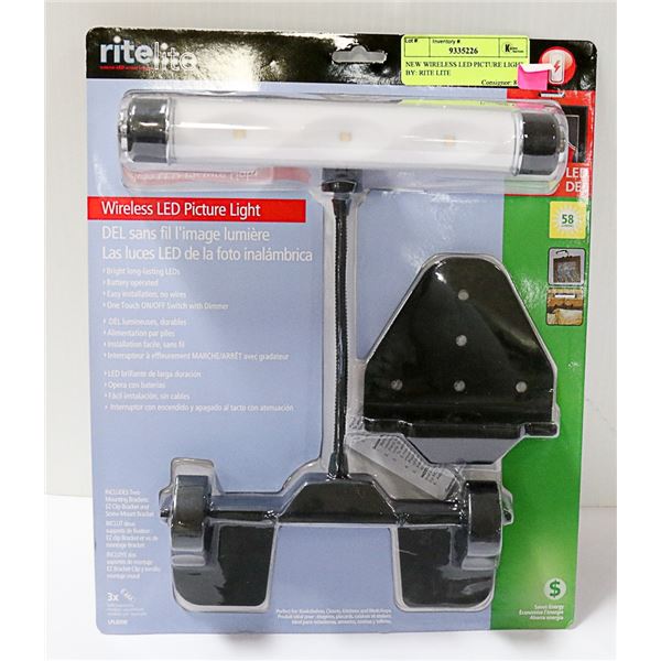NEW WIRELESS LED PICTURE LIGHT BY: RITE LITE