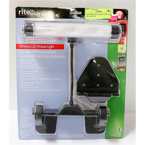 NEW WIRELESS LED PICTURE LIGHT BY: RITE LITE