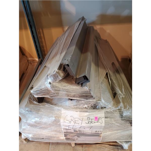 PALLET OF GREY SHELVES