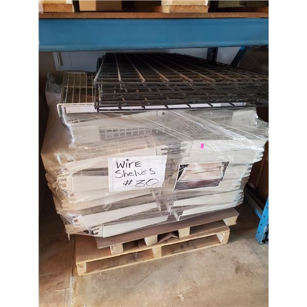 PALLET OF WIRE SHELVES