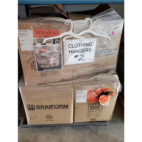 PALLET OF CLOTHING HANGERS