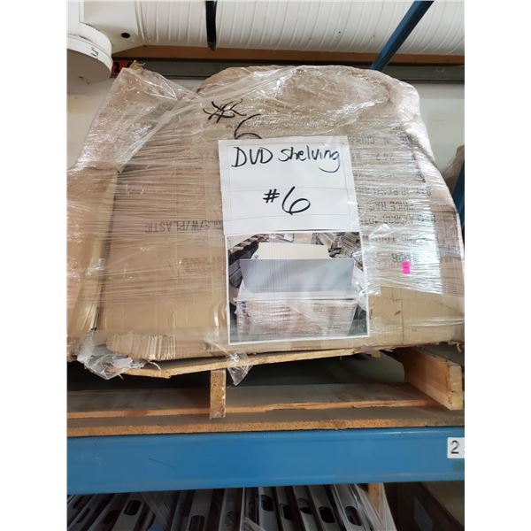 PALLET OF DVD SHELVING