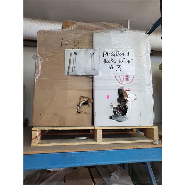 PALLET OF PEG BOARD HOOKS