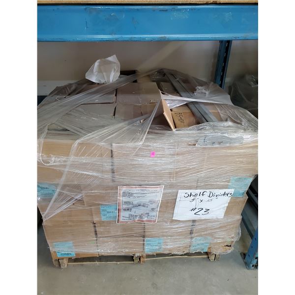 PALLET OF SHELF DIVIDERS