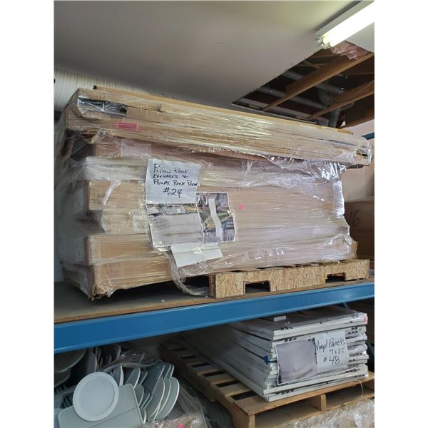 PALLET WITH PILLOW RACK DIVIDERS &