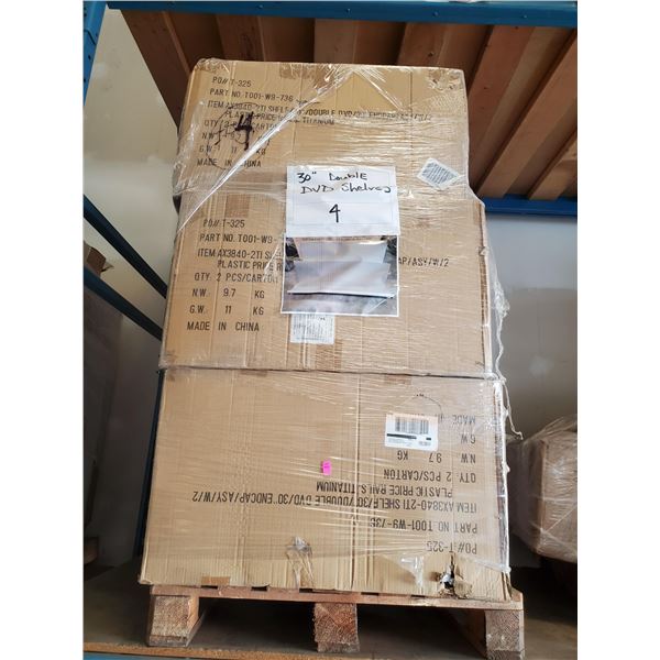 PALLET OF 30" DOUBLE DVD SHELVES
