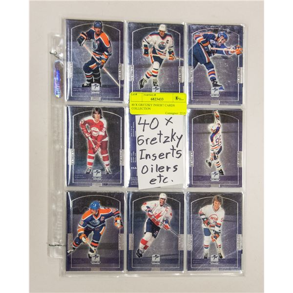 40 X GRETZKY INSERT CARDS COLLECTION