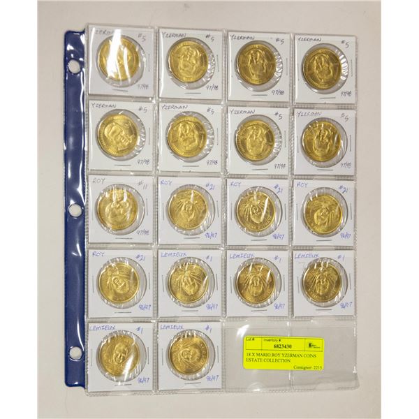 18 X MARIO ROY YZERMAN COINS ESTATE COLLECTION