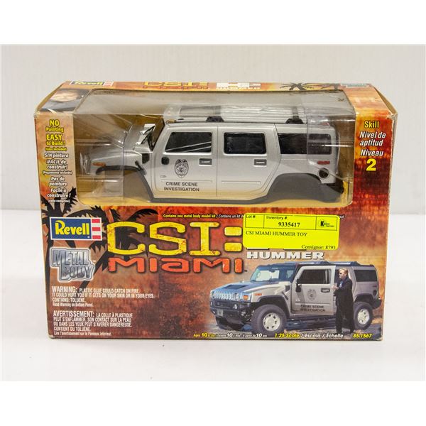 CSI MIAMI HUMMER TOY