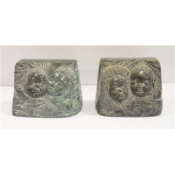 HANDCARVED BOOK ENDS