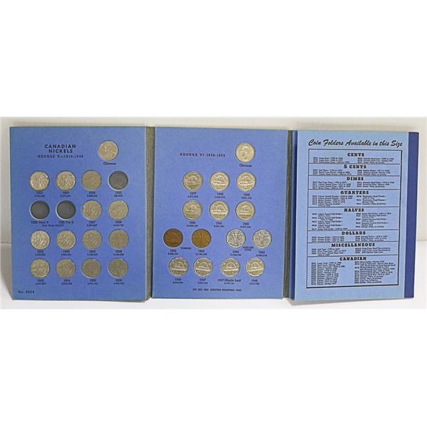 CANADA FIVE CENT COLLECTION 1922-1960  43 COINS