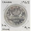 Image 1 : 1965 CANADIAN SILVER DOLLAR COIN.