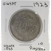 Image 1 : EGYPT 1923  TEN PIASTRES LARGE SILVER COIN.