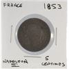 Image 1 : FRANCE 1853 FIVE CENTIMES BRONZE NAPOLEANIC COIN.