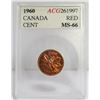 Image 1 : 1966 CANADIAN PENNY CAMEO PL-68. ACG ACCUGRADE.