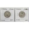 Image 1 : 1940 AND 1956 CANADIAN 25 CENT SILVER