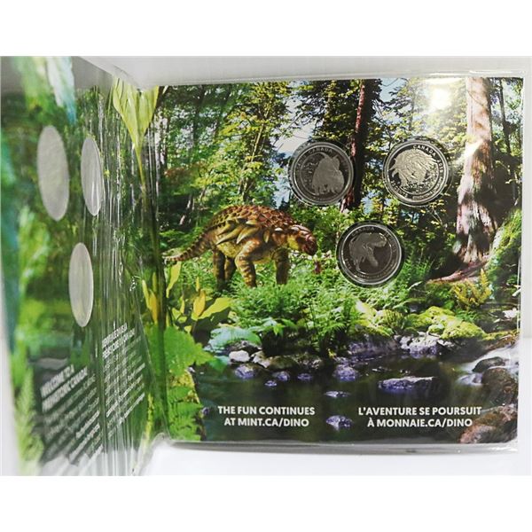 2019 RCM 25 CENT COIN SET- DINOSAURS OF CANADA