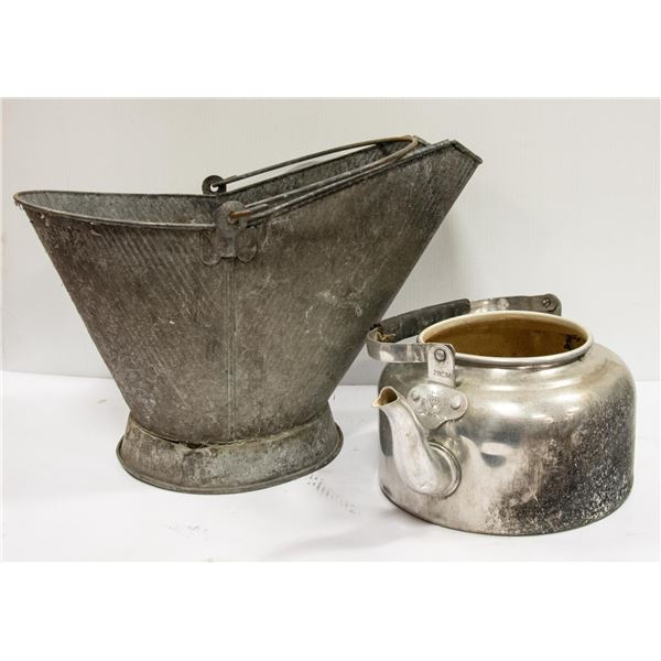 VINTAGE COAL BIN AND KETTLE LOT