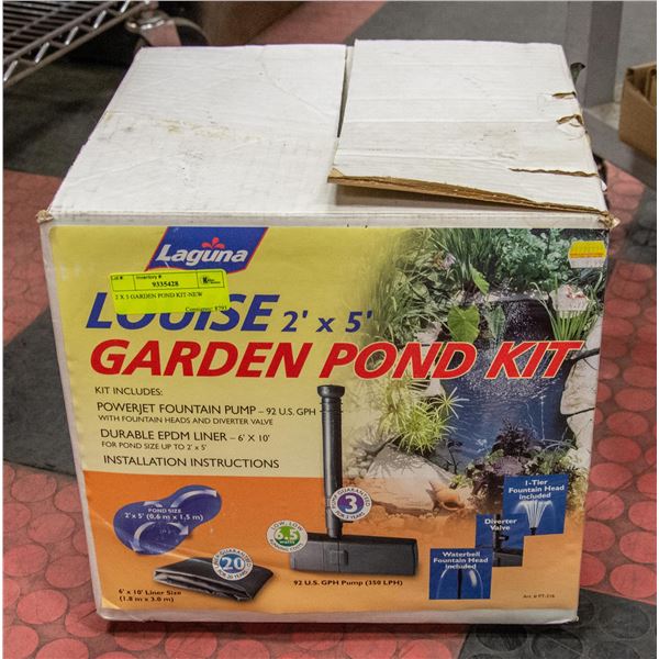 2 X 5 GARDEN POND KIT-NEW