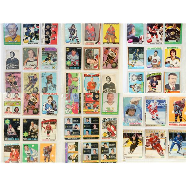 6 COLLECTIBLE HOCKEY CARD PAGES LOT