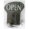 Image 1 : "OPEN" SIGN FOR A BUSINESS WITH CORD