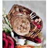 Image 3 : NEW MICHAEL KORS ROSE GOLD TRIPLE CHRONO MSRP $320