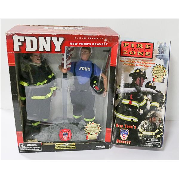 2 COLLECTIBLE FIRE FIGHTER FIGURE LOT