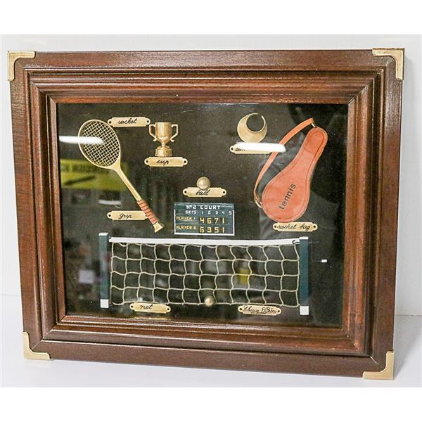 TENNIS SHADOW BOX ART HANGING