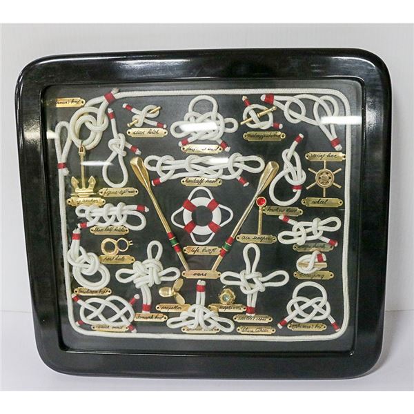 NAUTICAL KNOT SHADOW BOX ART