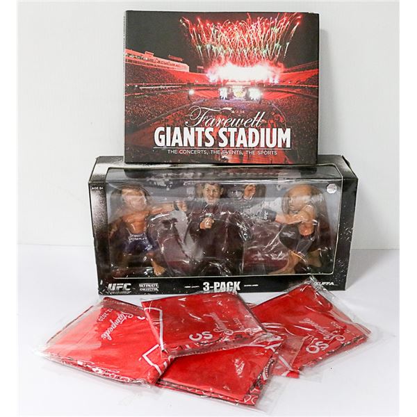 FLAT OF COLLECTIBLE SPORTS ITEMS