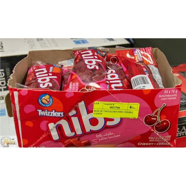 BOX OF TWIZZLERS NIBS CHERRY CANDY