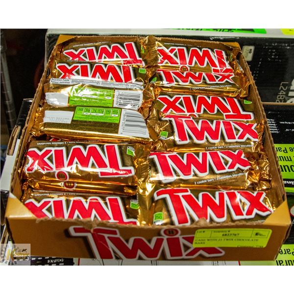 CASE WITH 23 TWIX CHOCOLATE BARS
