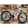 Image 1 : BENSHI FAT TIRE BIKE WHITE AND BLUE