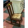 Image 2 : ANTIQUE WOOD KID`S ROCKING CHAIR