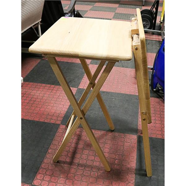 PAIR OF PINE TV TABLES