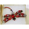 Image 1 : LARGE DRAGONFLY RHINESTONE BROOCH