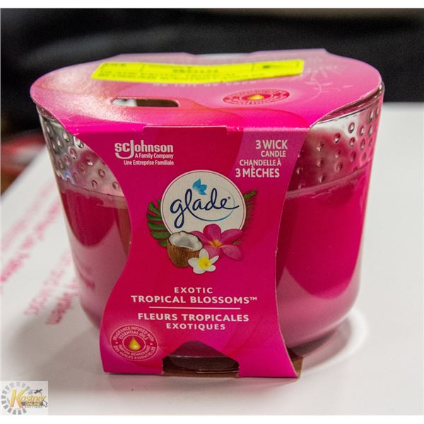 GLADE EXOTIC TROPICAL BLOSSOMS SCENTED CANDLES