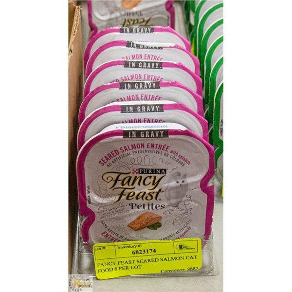 FANCY FEAST SEARED SALMON CAT FOOD 6 PER LOT