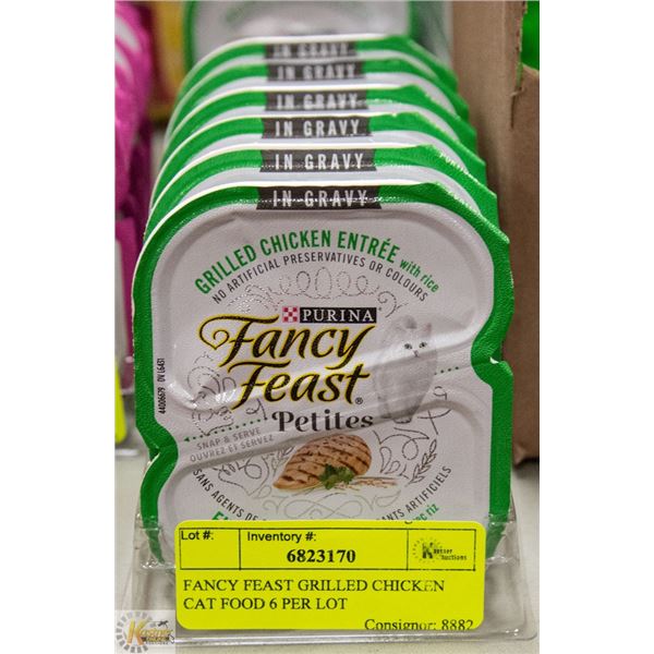 FANCY FEAST GRILLED CHICKEN CAT FOOD 6 PER LOT