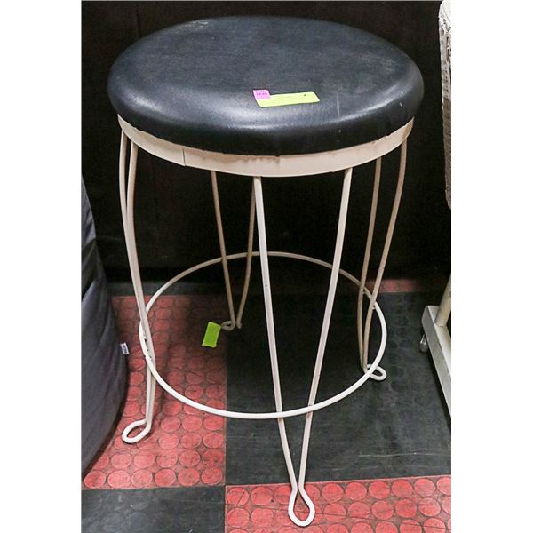 VINTAGE METAL STOOL 16" DIAMETER X 26" TALL