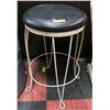 Image 1 : VINTAGE METAL STOOL 16" DIAMETER X 26" TALL