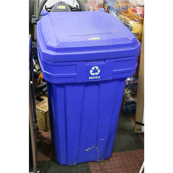 BLUE RECYCLE BIN 40" INCHES TALL