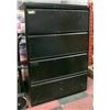 Image 1 : BLACK FILING CABINET WITH 4 DRAWERS 22X36 APPROX.