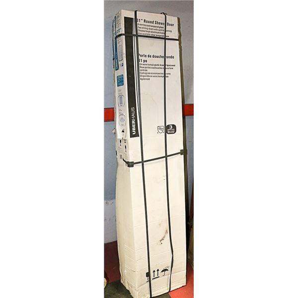 31" ROUND SHOWER DOOR CHROME/FROSTED DOOR